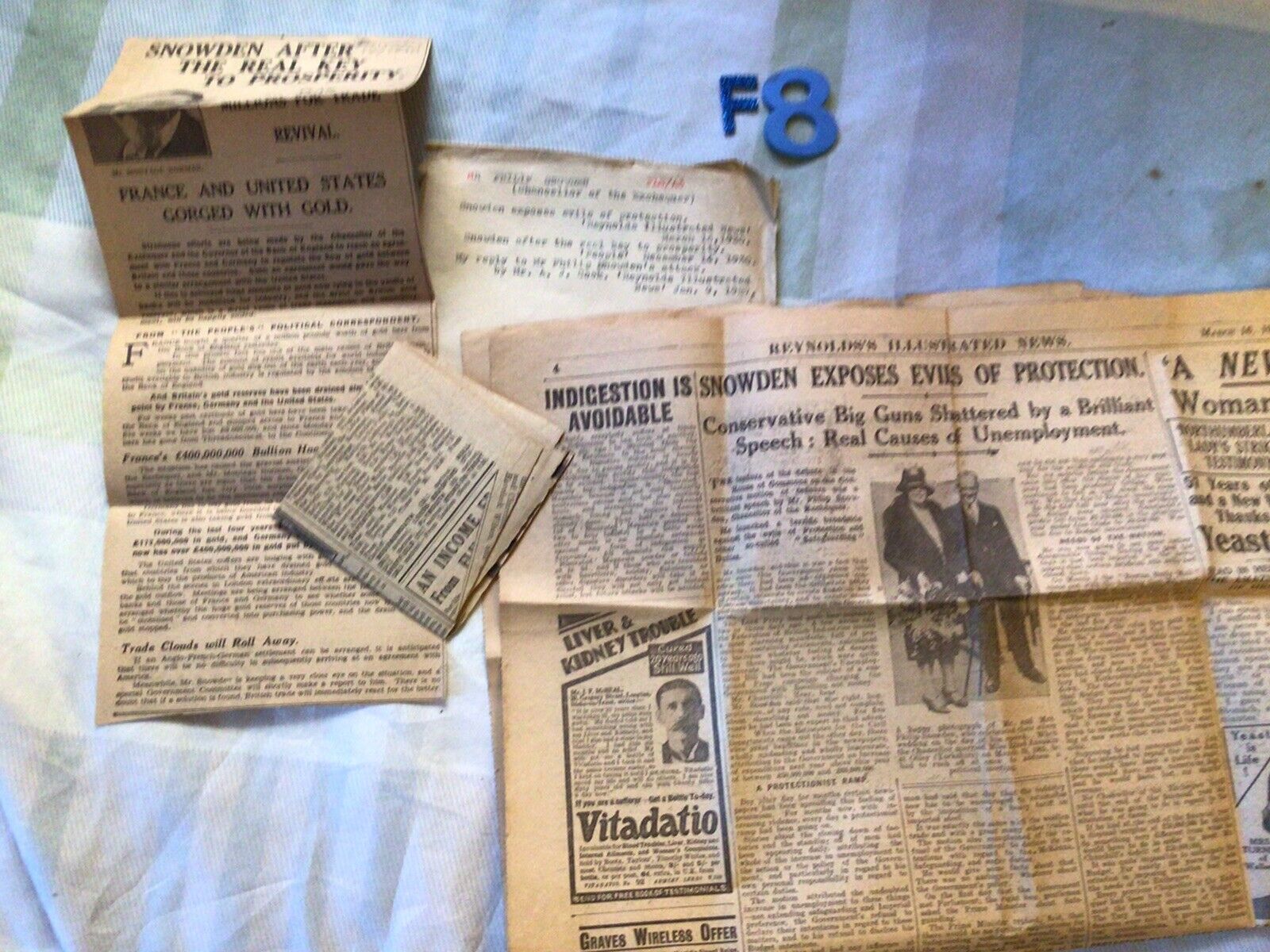 Antique Newspaper Clippings , Lord Snowden Chancellor Of The Exchequer,