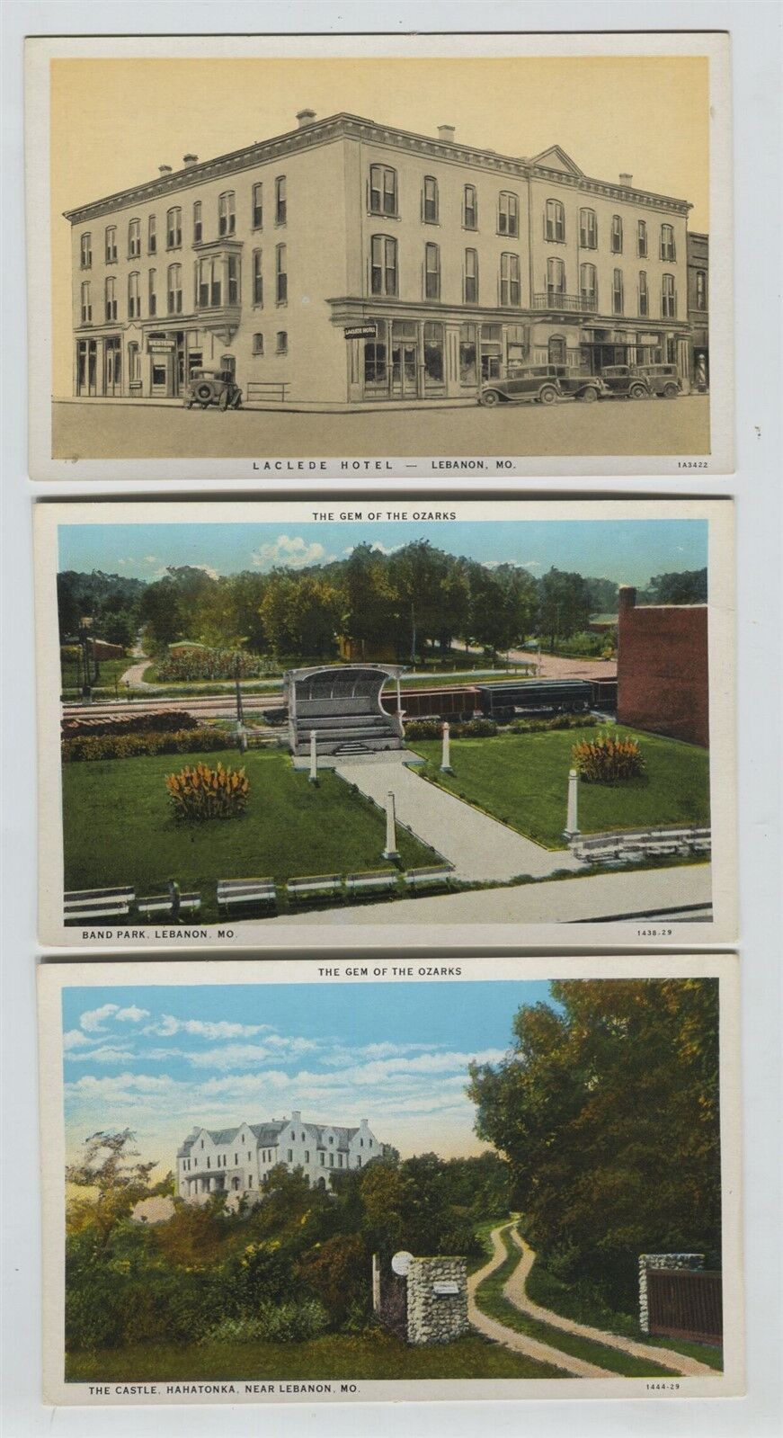 5 1910-20\'s era Lebanon Missouri MO U.S. Highway Postcards Really Clean