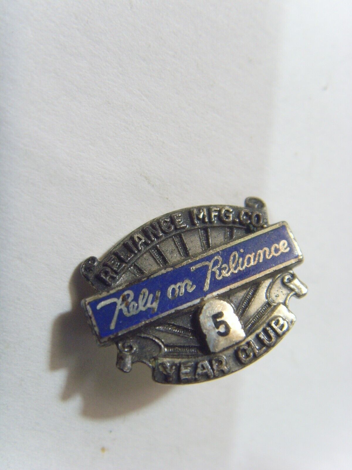 Antique reliance mfg co rely on reliance brooch pin 5 year club FC1187