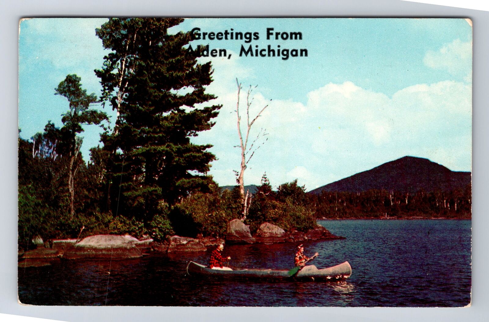 Alden MI-Michigan, Scenic Greetings, Antique Souvenir Vintage c1961 Postcard
