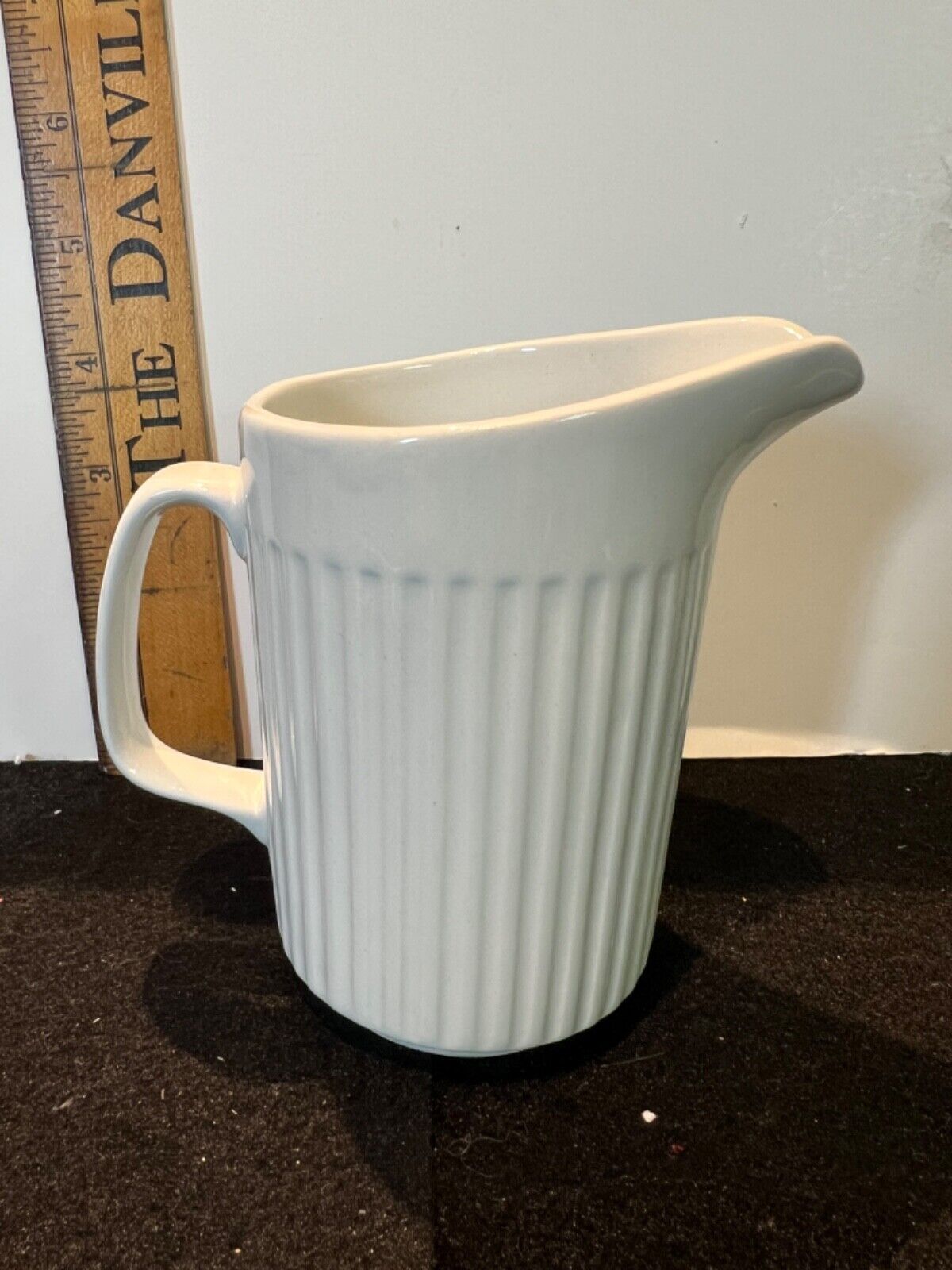 vintage small white ceramic pitcher made in England