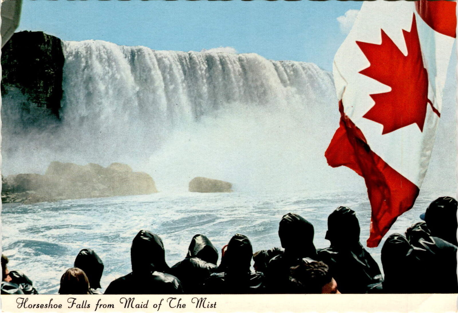 Horseshoe Falls, Maid of The Mist, Niagara Falls, Ontario, tour boat, Postcard