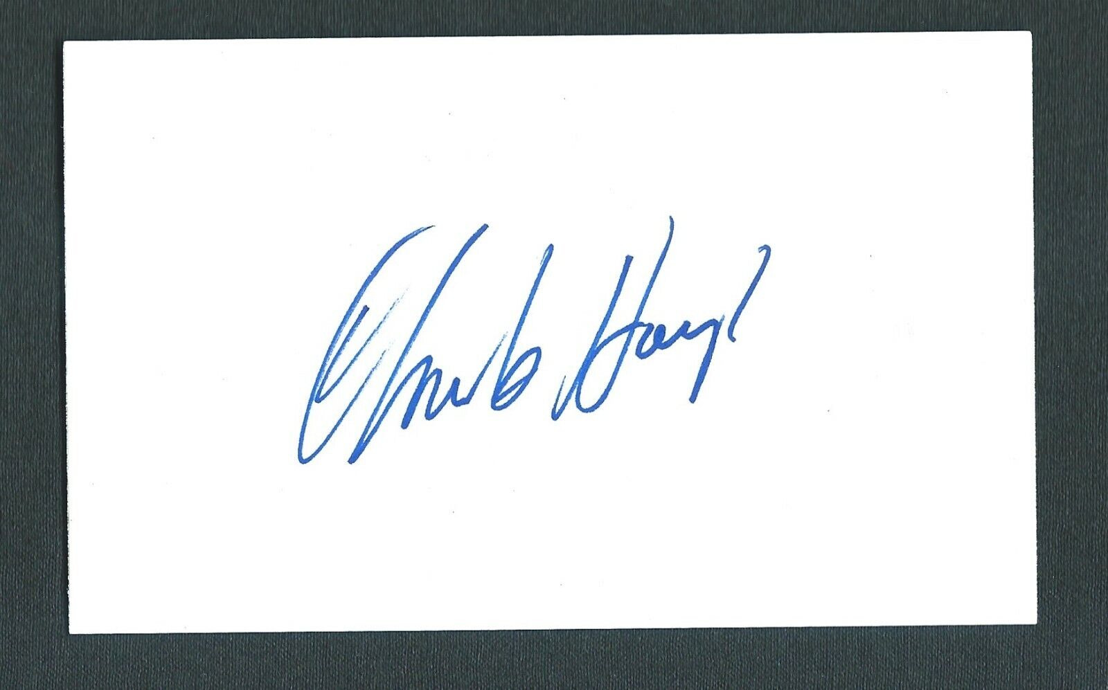 CHARLIE HOUGH Signed Autographed 3X5 Index Card Dodgers Rangers White Sox Marlin