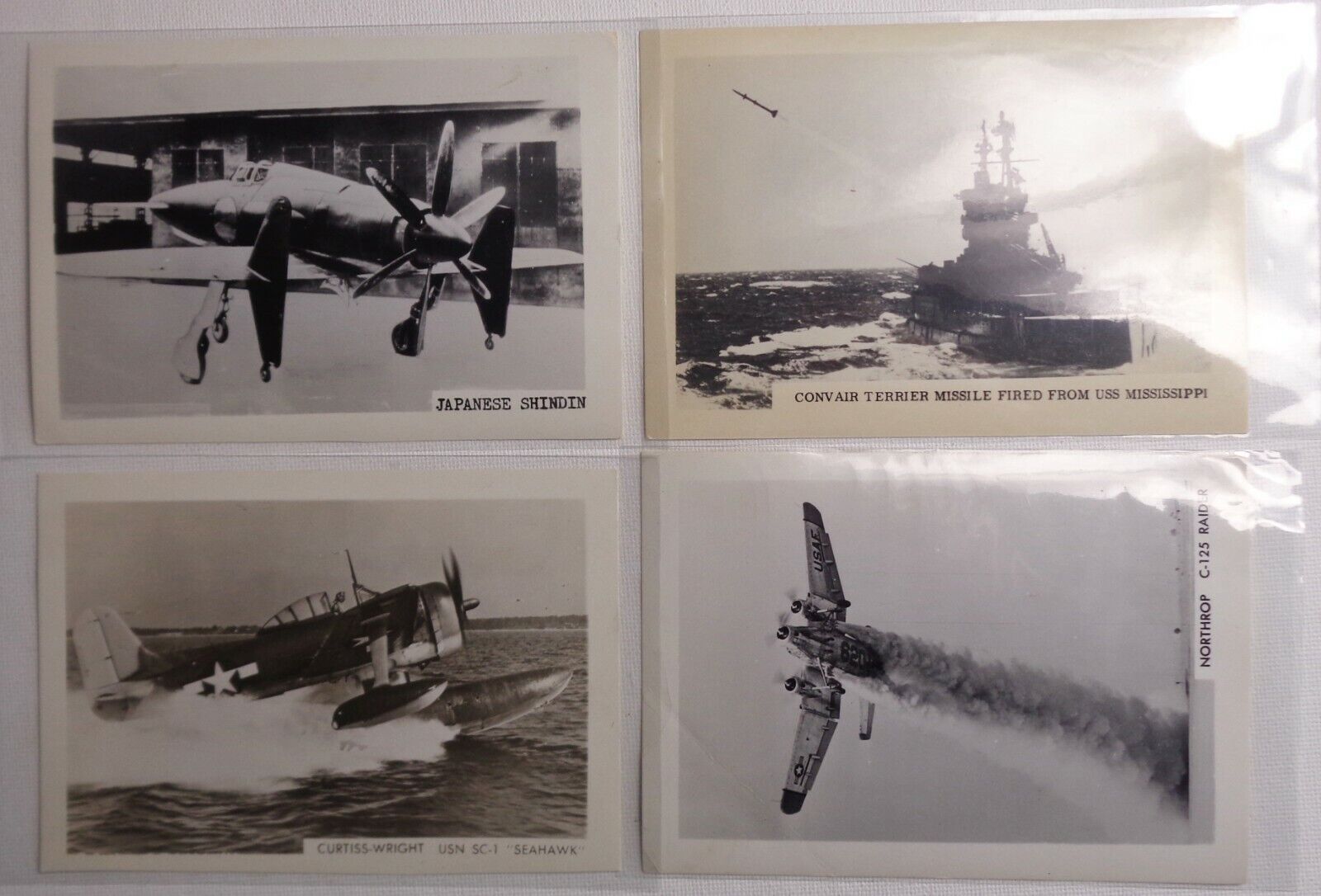 Historic 5 Photos Navy Curtiss Seahawk Convair Missile Raider Japanese Shindin 