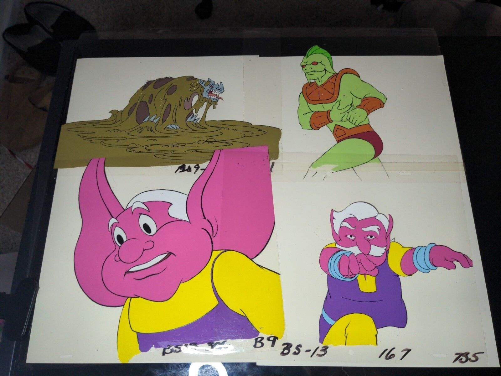 BLACKSTAR animation cel production art cartoons vintage He-Man background I9