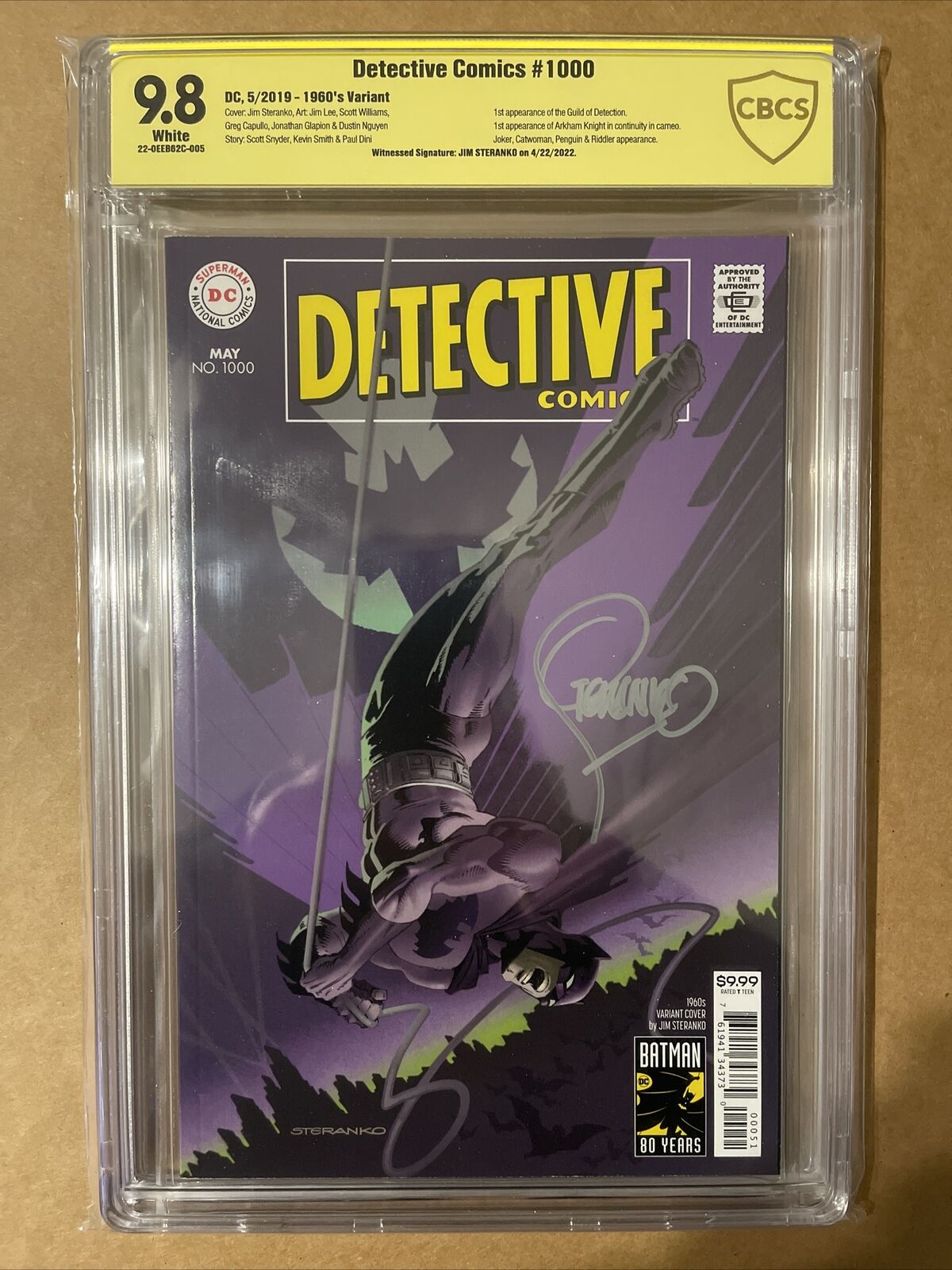 Detective Comics #1000 1960’s Variant CBCS 9.8 Signed By Jim Steranko