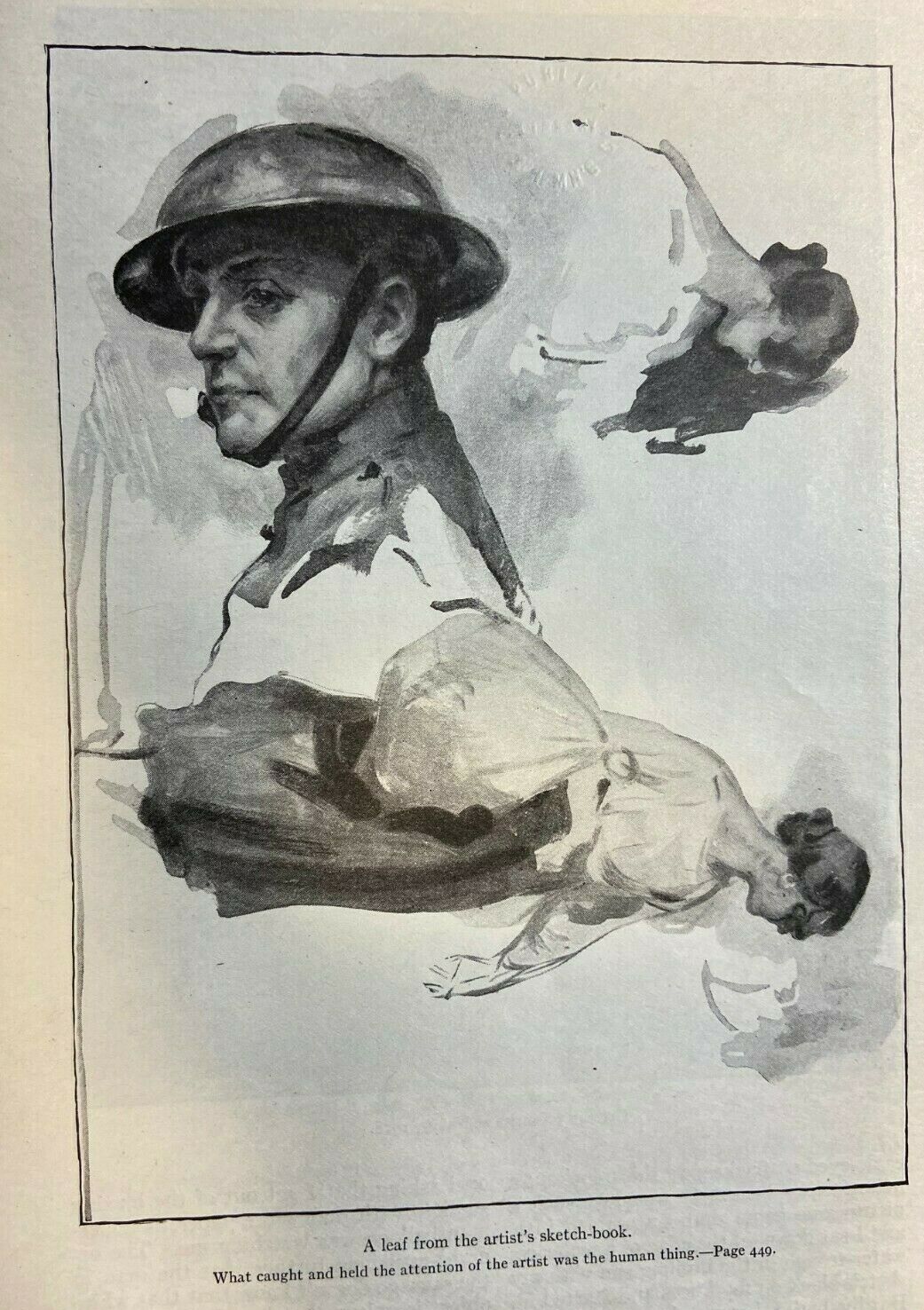 1919 World War I Sketches From the Front Lines