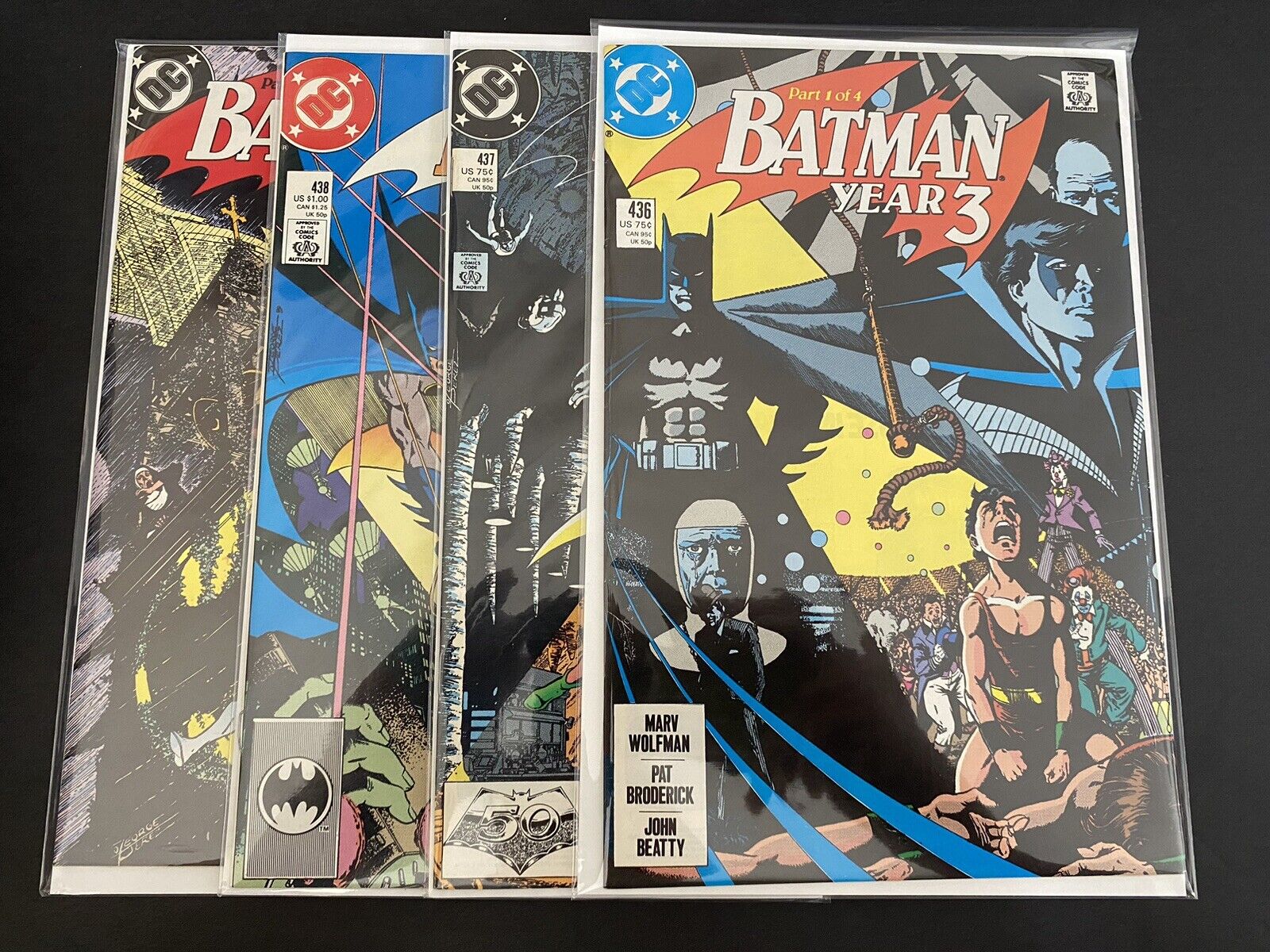 Batman 436-439, Complete Year 3. Key: 1st Tim Drake. George Perez cover. High DC