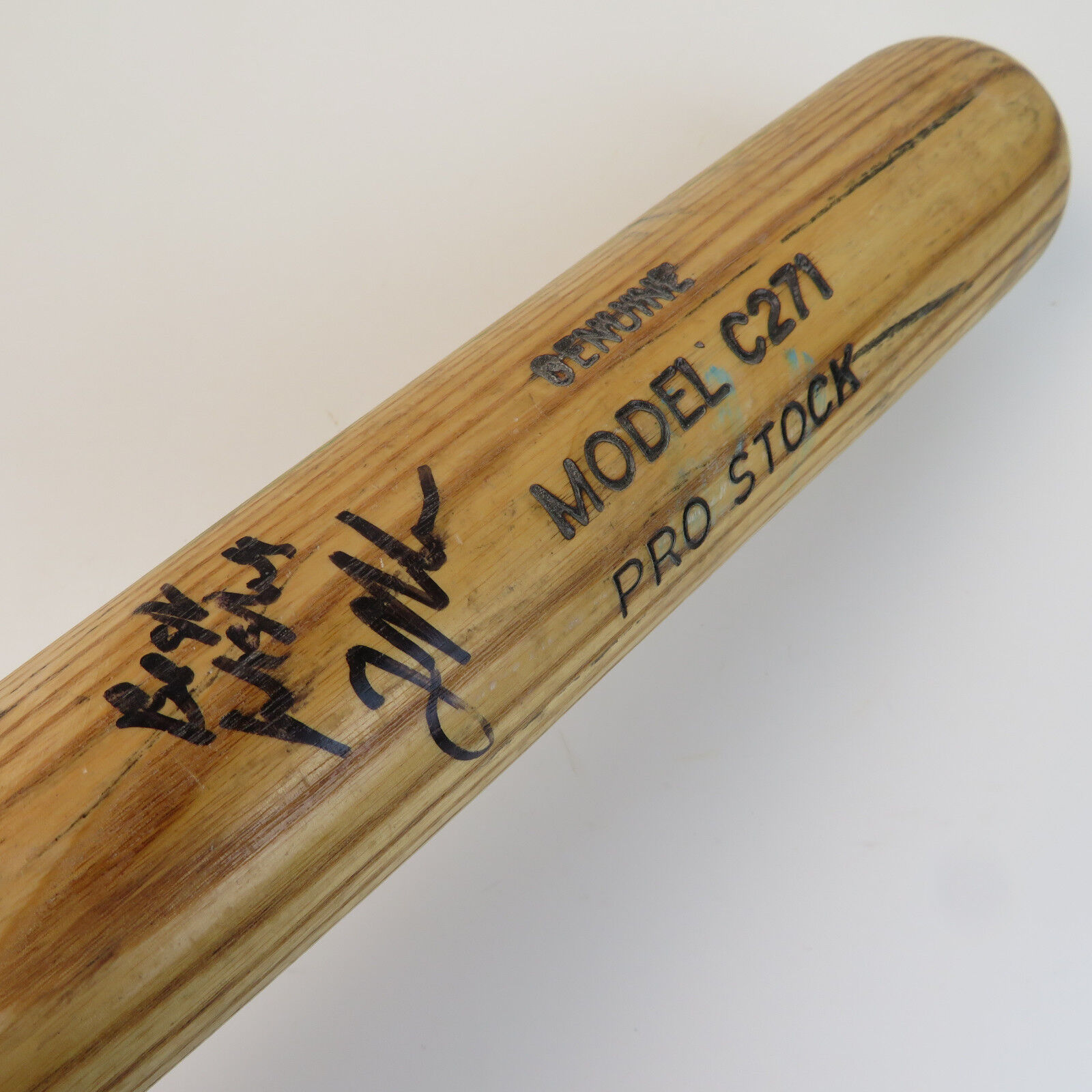 Joe Mauer Signed Game Used Cracked Baseball Bat - Minnesota Twins Auto Autograph