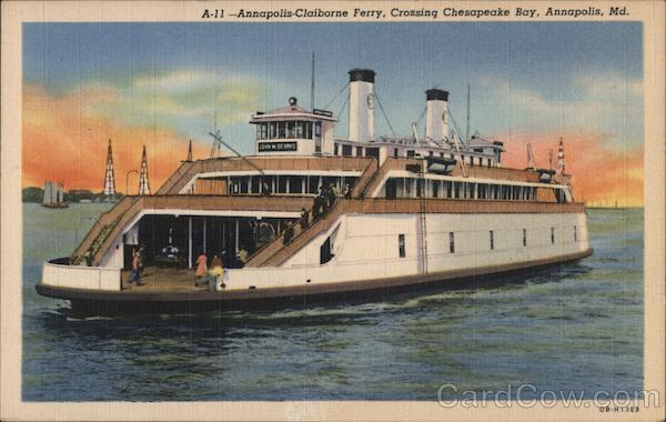 Annapolis-Claiborne Ferry,Crossing Chesapeake Bay,MD Teich Anne Arundel County