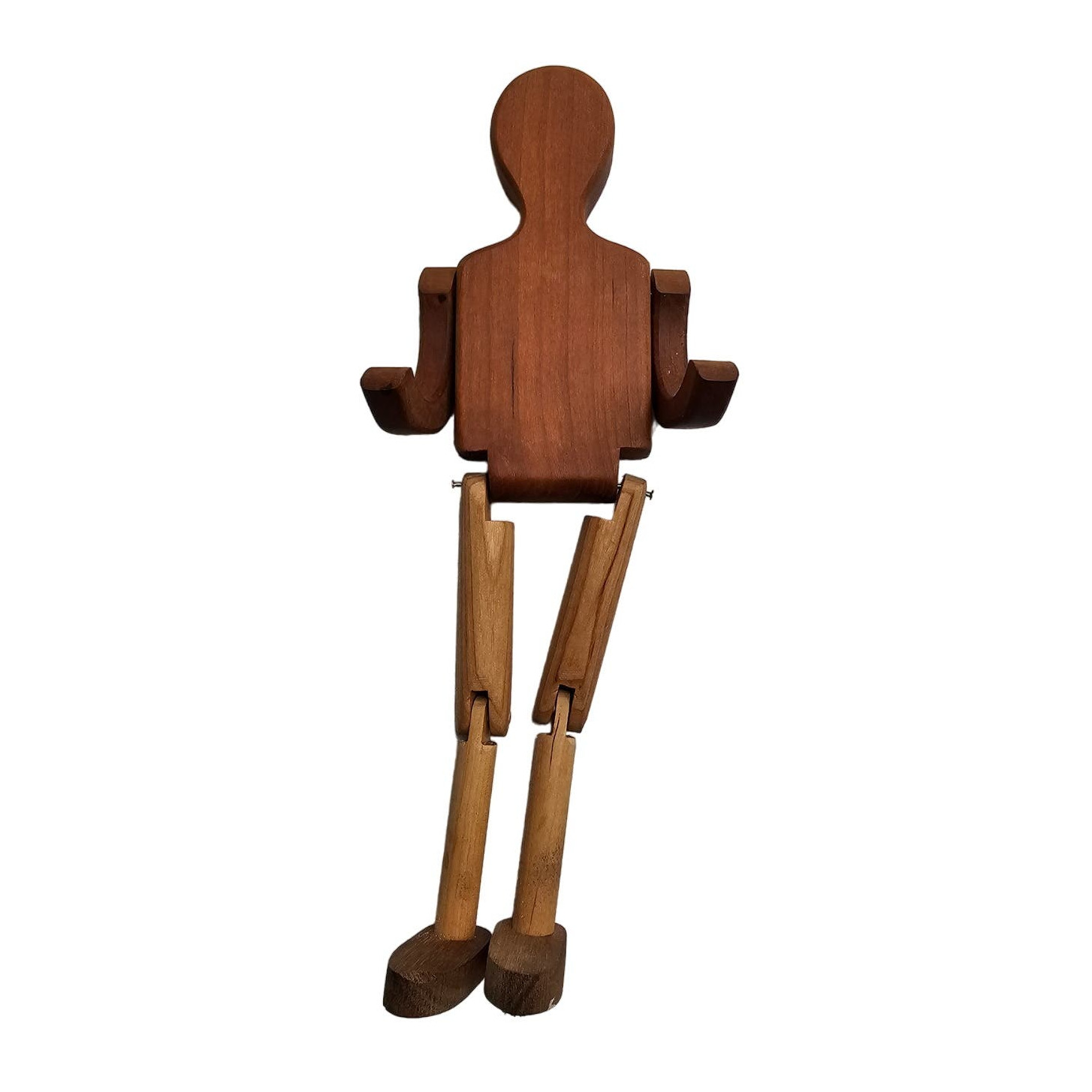 Vintage Wood Wooden Jointed Privative Human Body Display Figure Brown