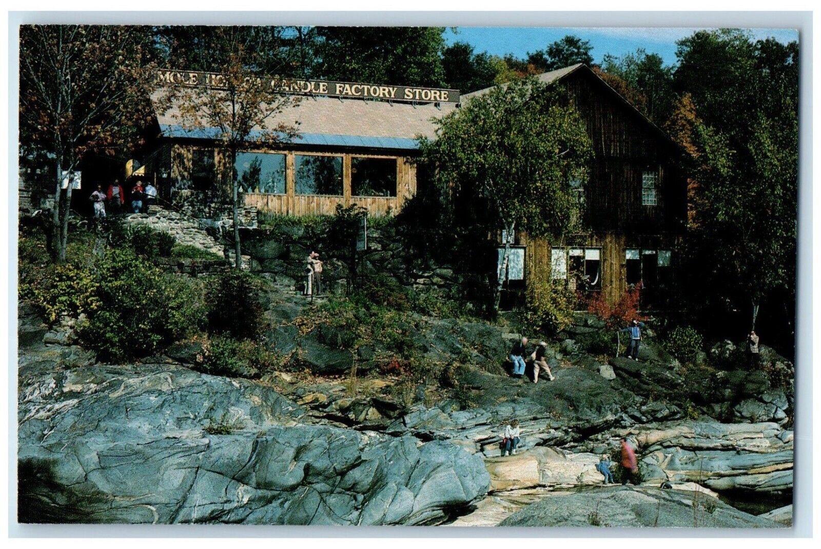 c1960\'s Mole Hollow Frost Mill Candle Factory Store Shelbourne Falls MA Postcard