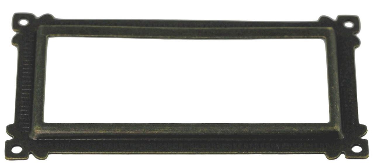 Ornate Antique Brass Card Holder 2-5/8
