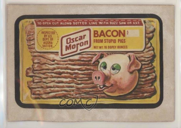 1974 Topps Wacky Packages Series 10 Oscar Moron Bacon 03rx