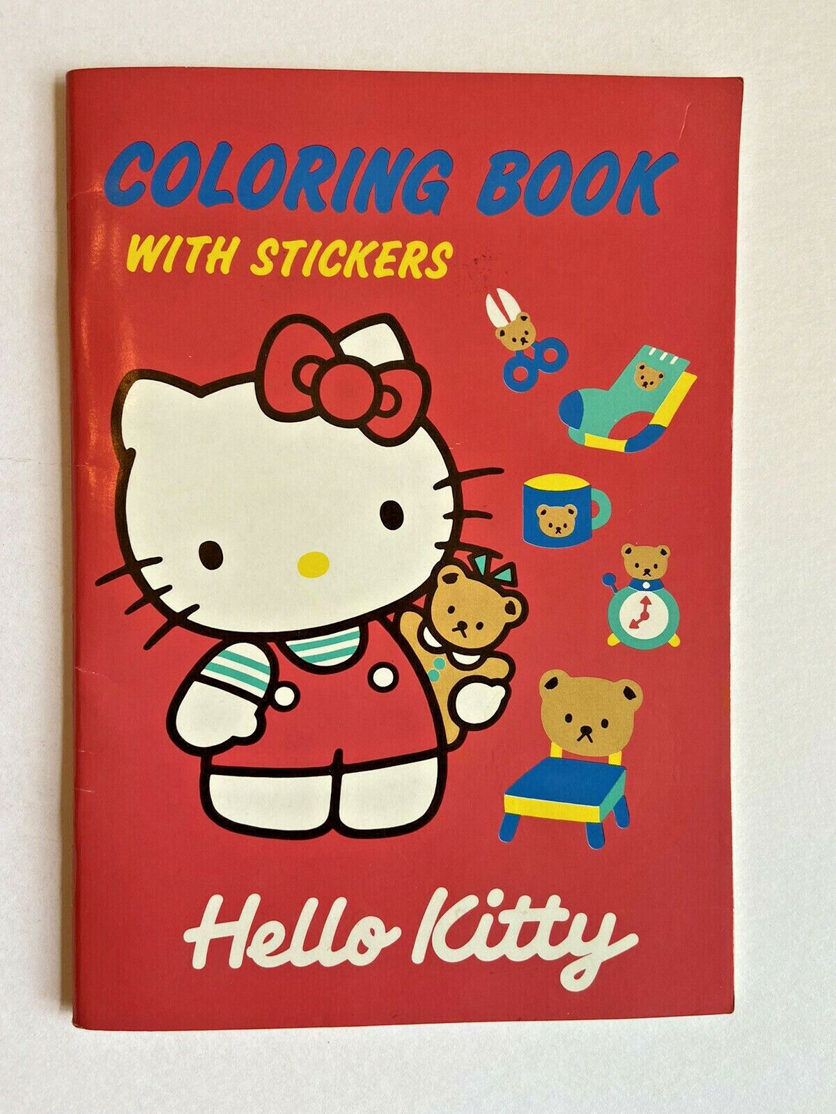 Vintage 1976 1989 Hello Kitty Sanrio Japan Retro Rare Old Sticker Album Coloring