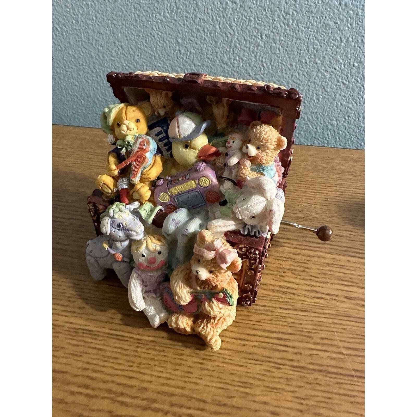 Vintage Wind Up Music Box Toy Box Of Toys By Delton Corp Works