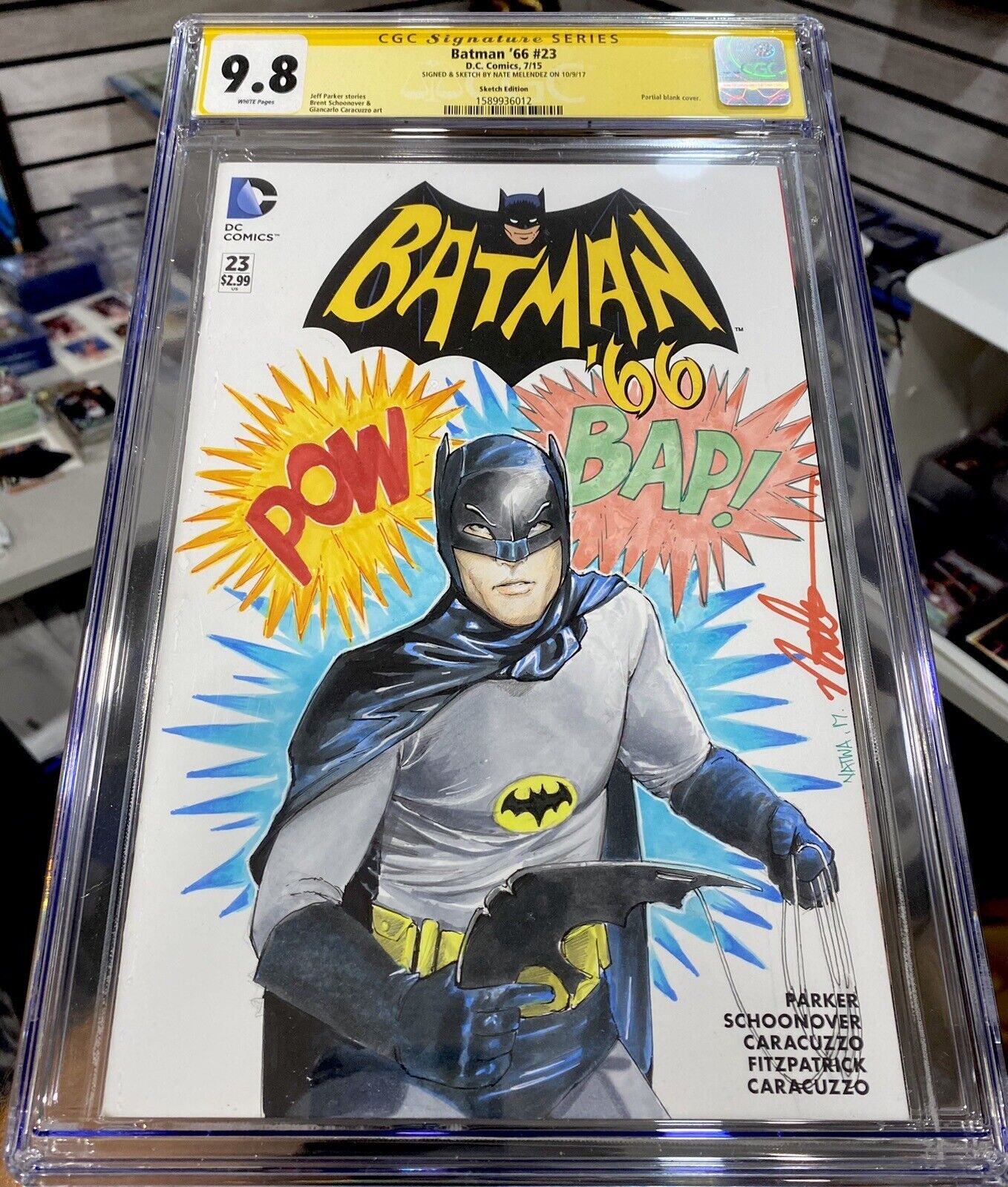 Batman 66\' #23 CGC 9.8 SS Signed & Sketch By Nate Melendez WOW