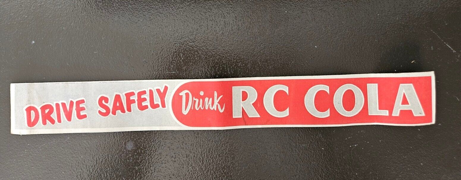 RARE DRIVE SAFELY DRINK RC ROYAL CROWN COLA CARDBOARD BAR SIGN