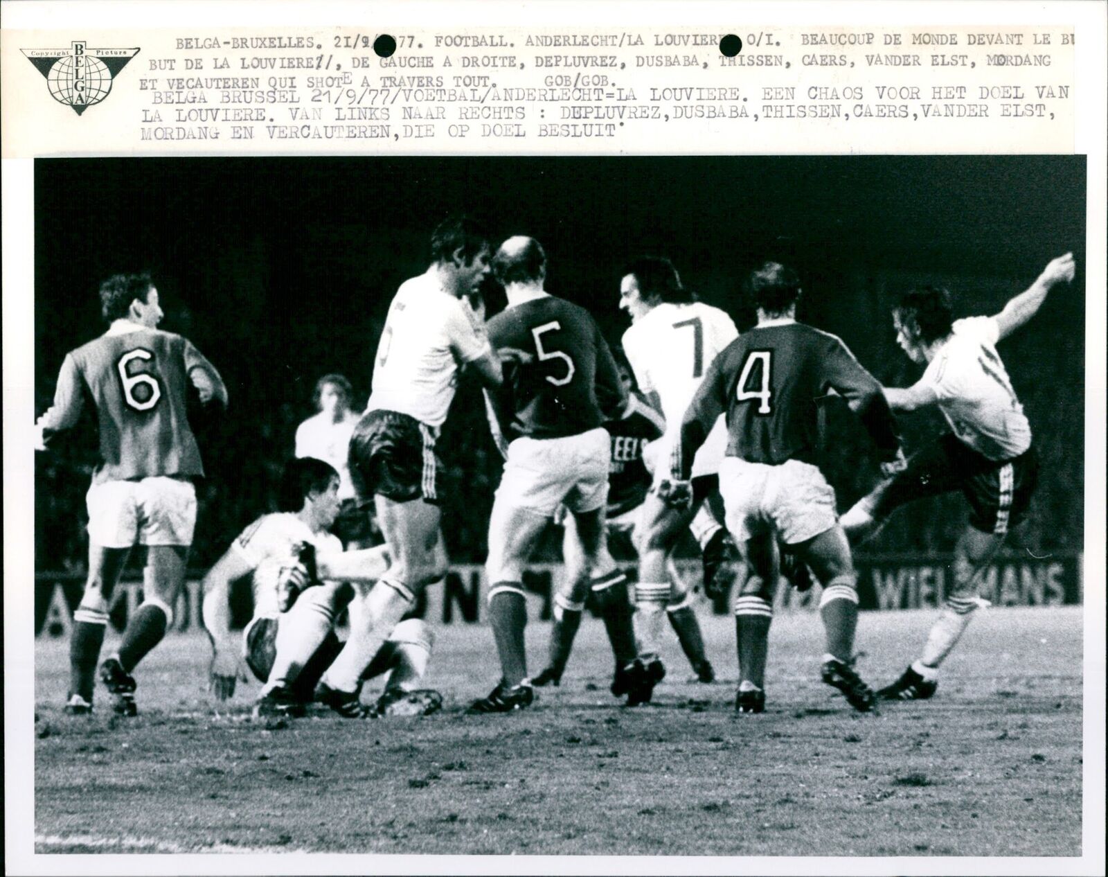Soccer: Anderlecht - La Louviere - Vintage Photograph 3717791