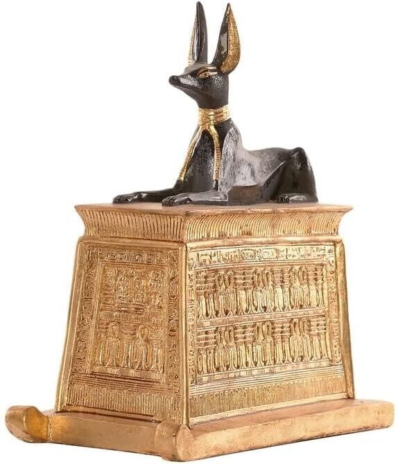 Majestic Anubis on Stretches Statue - Authentic Egyptian Symbol of Protection