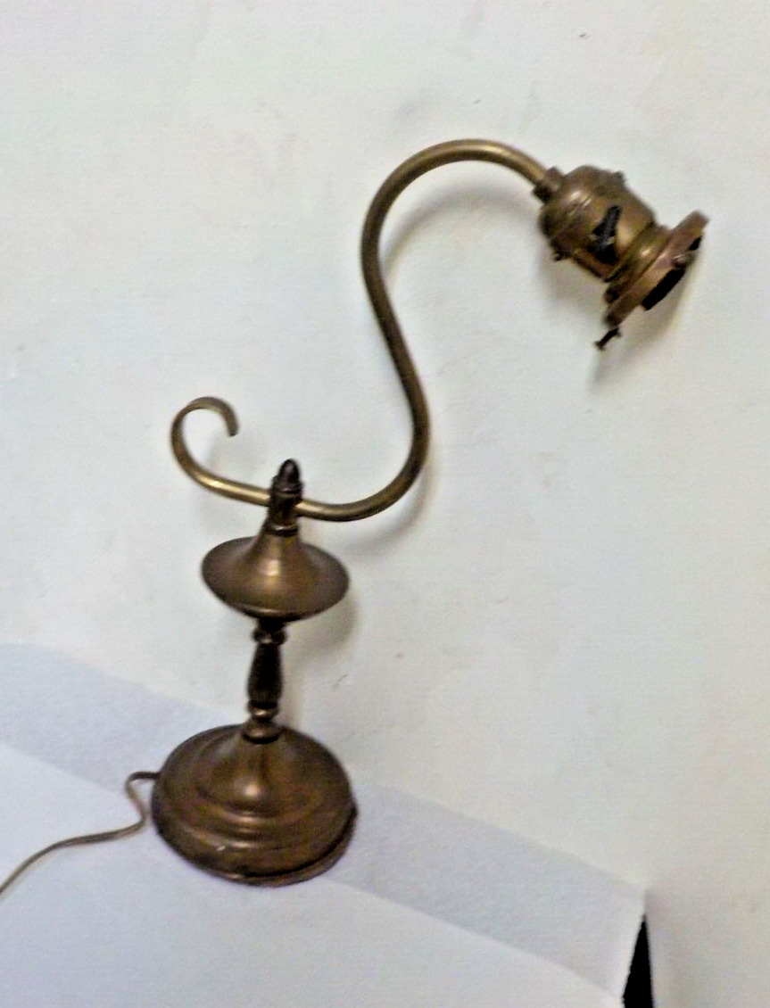 VINTAGE 1920s   GOOSENECK DESK LAMP