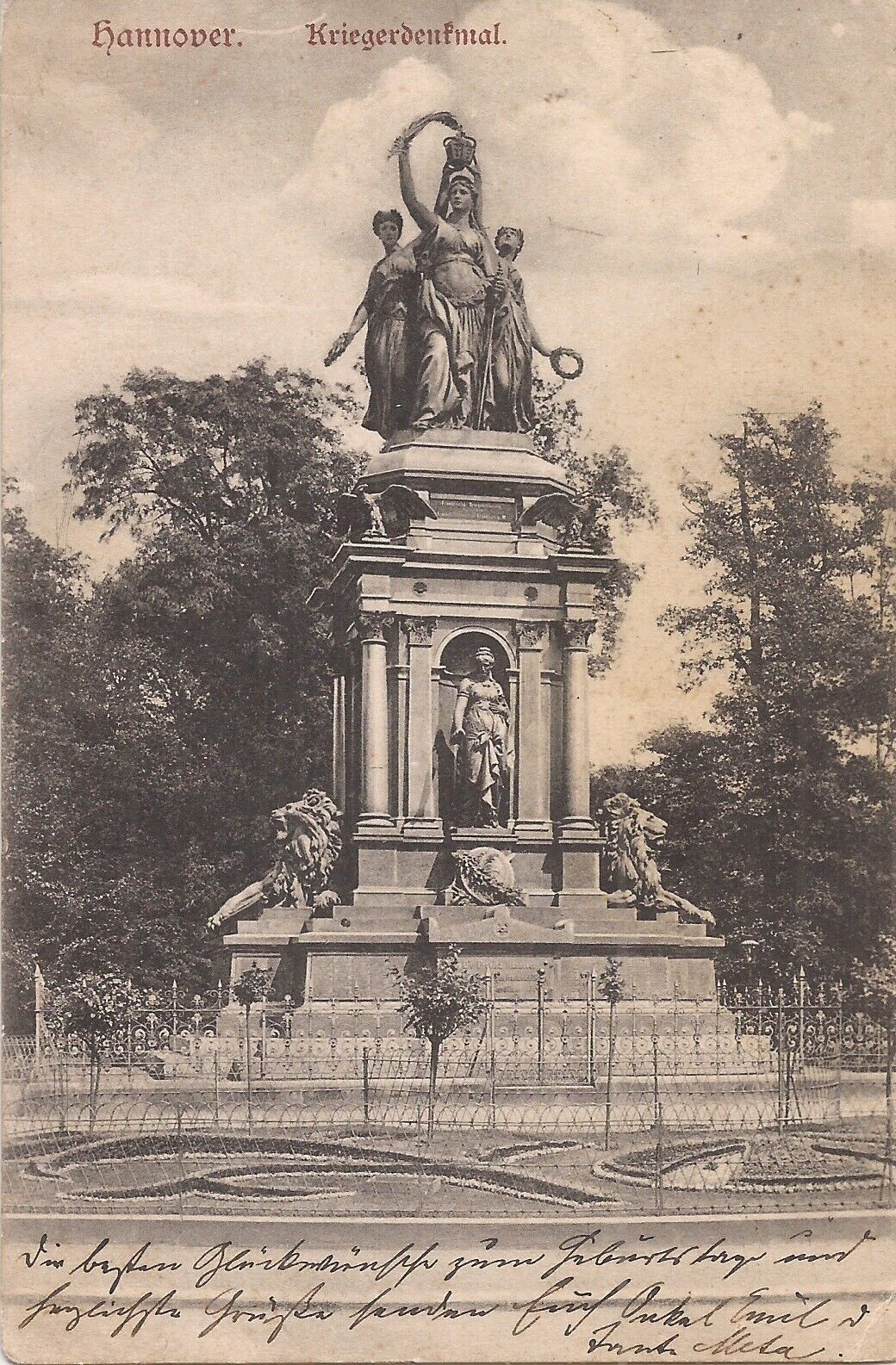 Hanover, GERMANY - Kriegerdenkmal - Lower Saxony - 1907