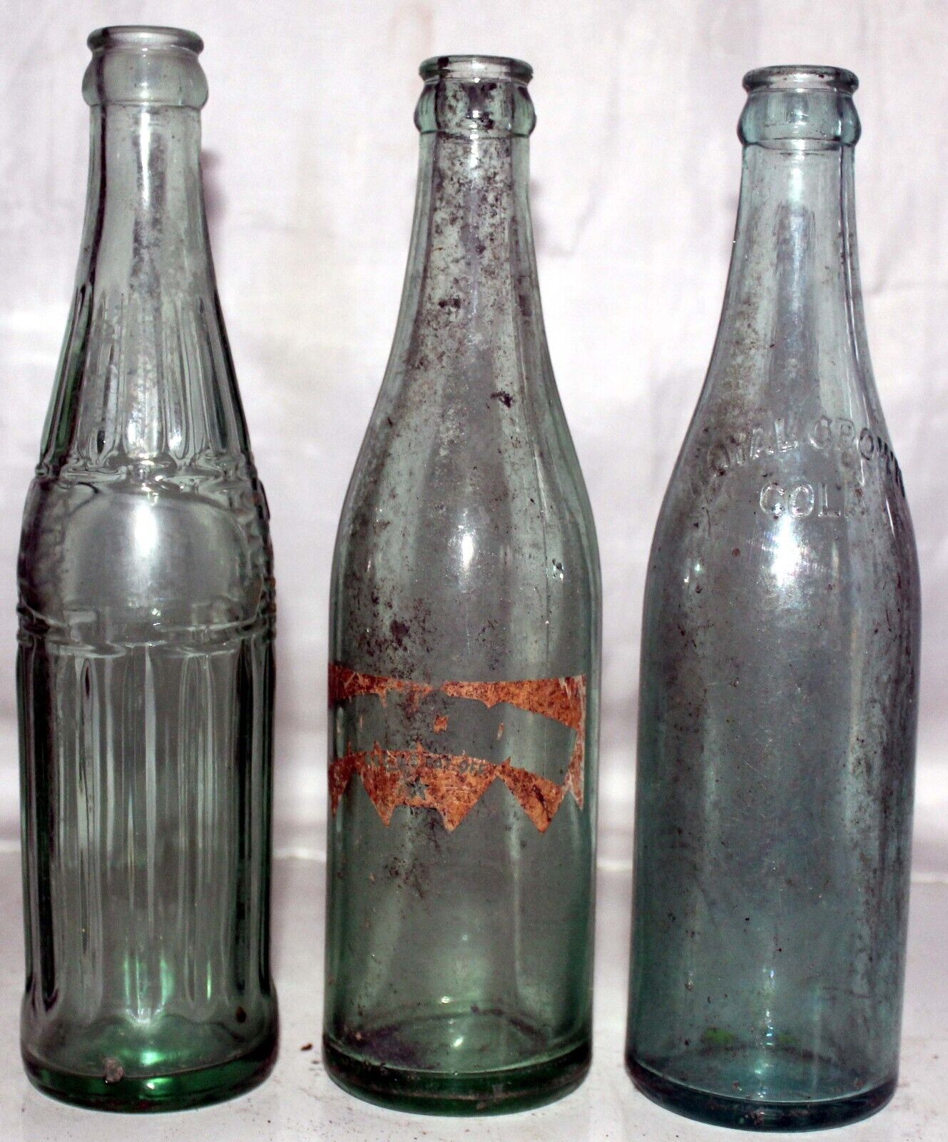 Vintage Pre-1930's Soda Bottle Lot (Royal Crown, Cheerwine) LOOK