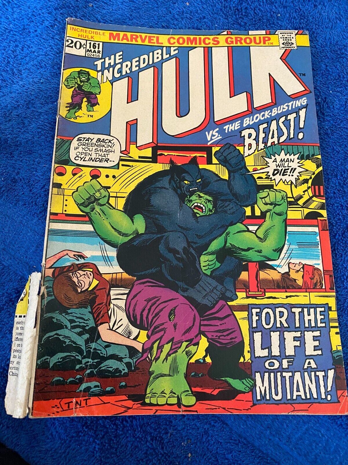 1973 Marvel Hulk 161 Vintage Estate Collectible Memorabilia 50 Years Old Rare
