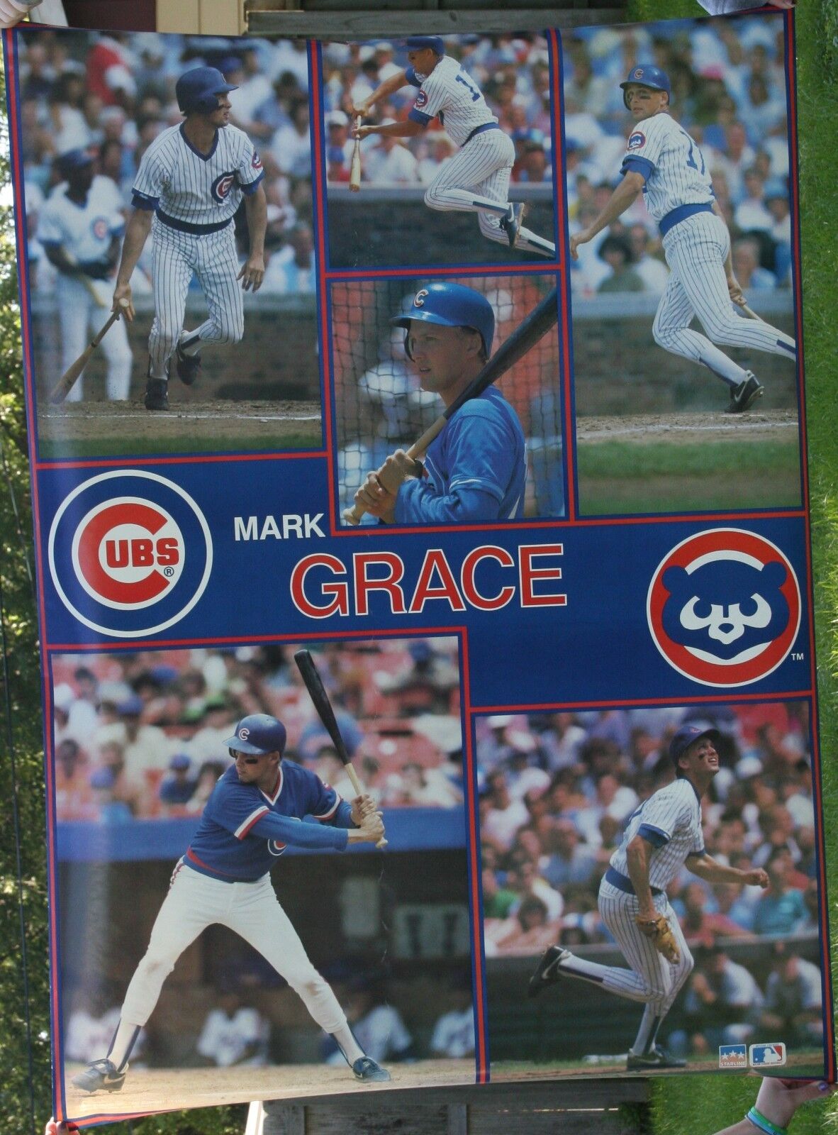 Gigantic 1990 Chicago Cubs Mark Grace 41 x 57\