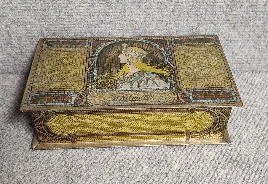Antique  1920\'s Art Deco Whitman\'s Chocolate Candy Tin  Mosaic Box
