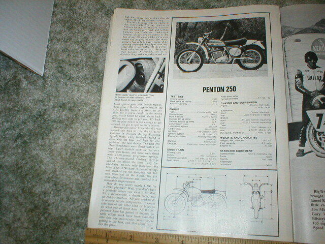 1974 Penton 250 Enduro Racer 3 page  Cycle Road Test