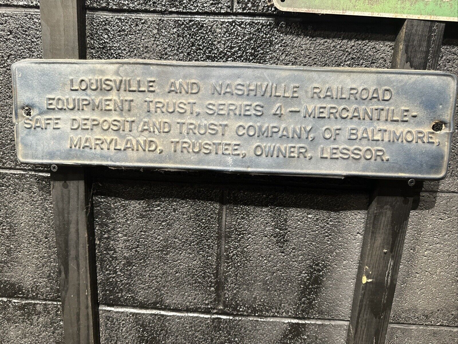 RARE Louisville And Nashville Railroad Sign
