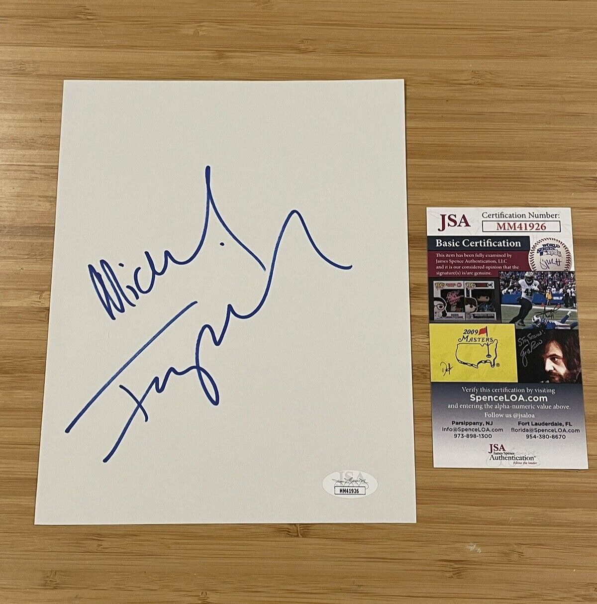 Michael Imperioli Sopranos Autograph Signed Paper JSA Authenticated
