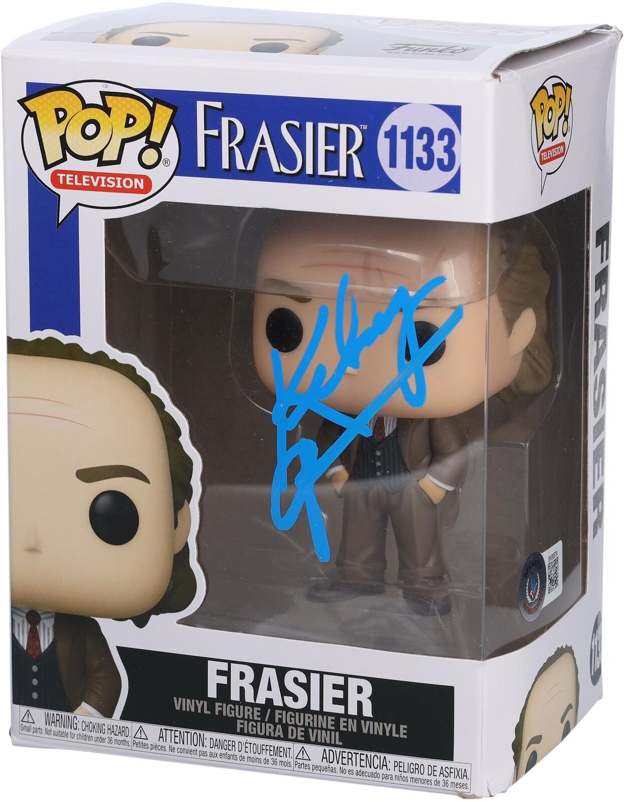 Kelsey Grammer Frasier Autographed #1133 Funko Pop Signed in Blue Paint BAS