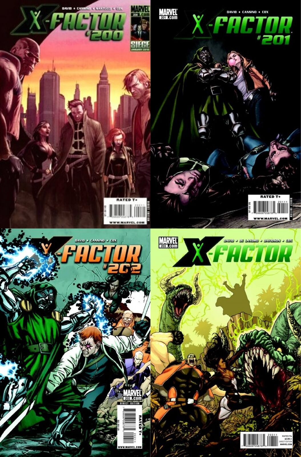 X-Factor #200-203 Volume 1 (1986-1998, 2010-2013) Marvel Comics - 4 Comics