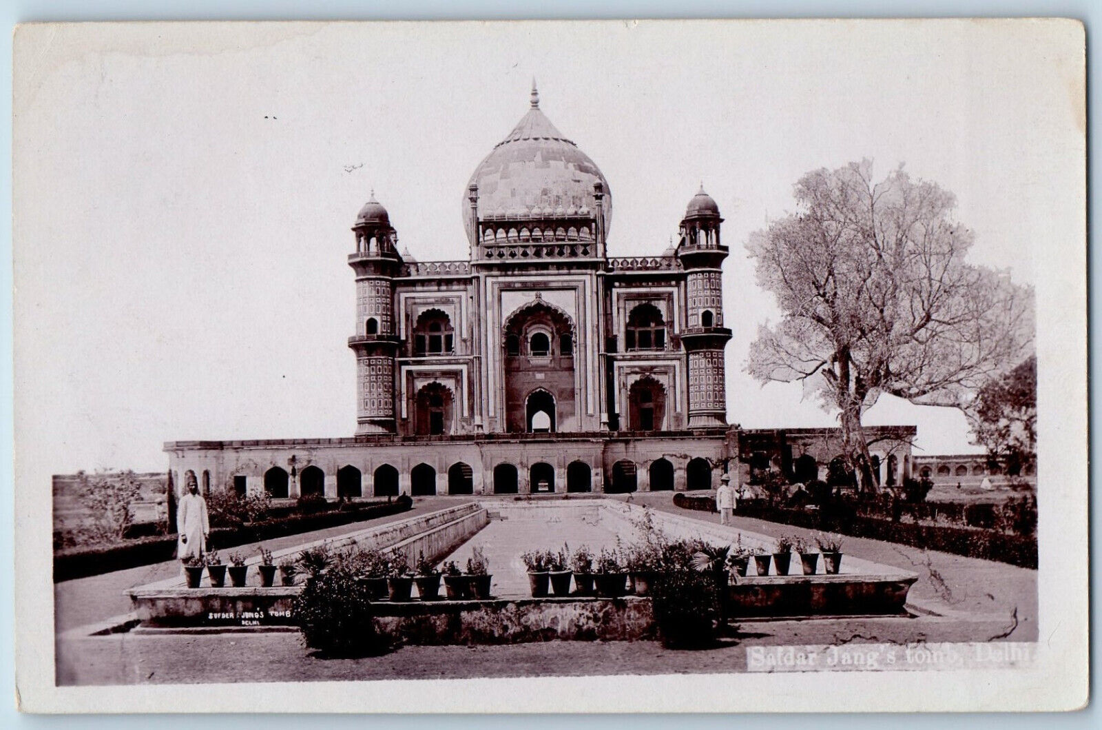 Delhi India Postcard Safdar Jang's Tomb Indian Building c1910 RPPC Photo