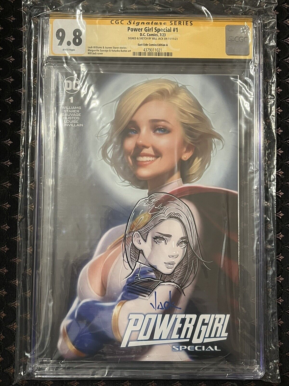 Power Girl Special 1 Will Jack Signed & Remarked Virgin Variant CGC 9.8