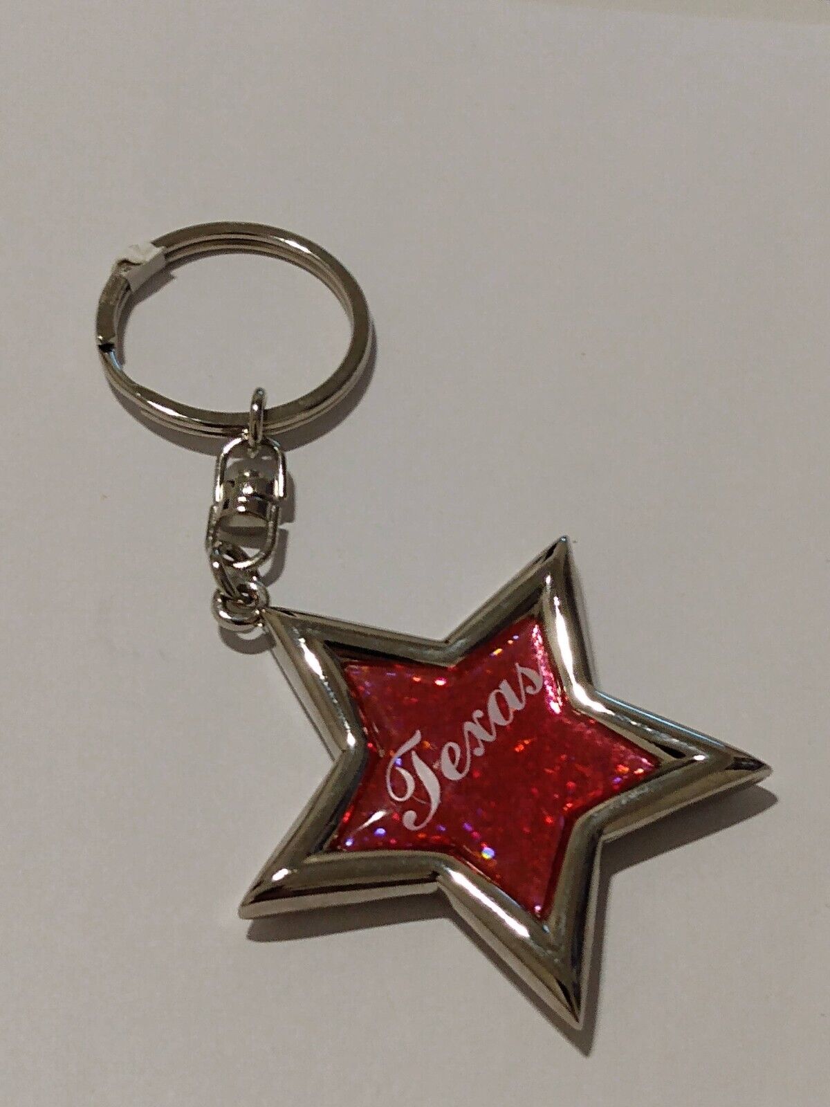 Sparkling Texas Star Souvenir Keychain