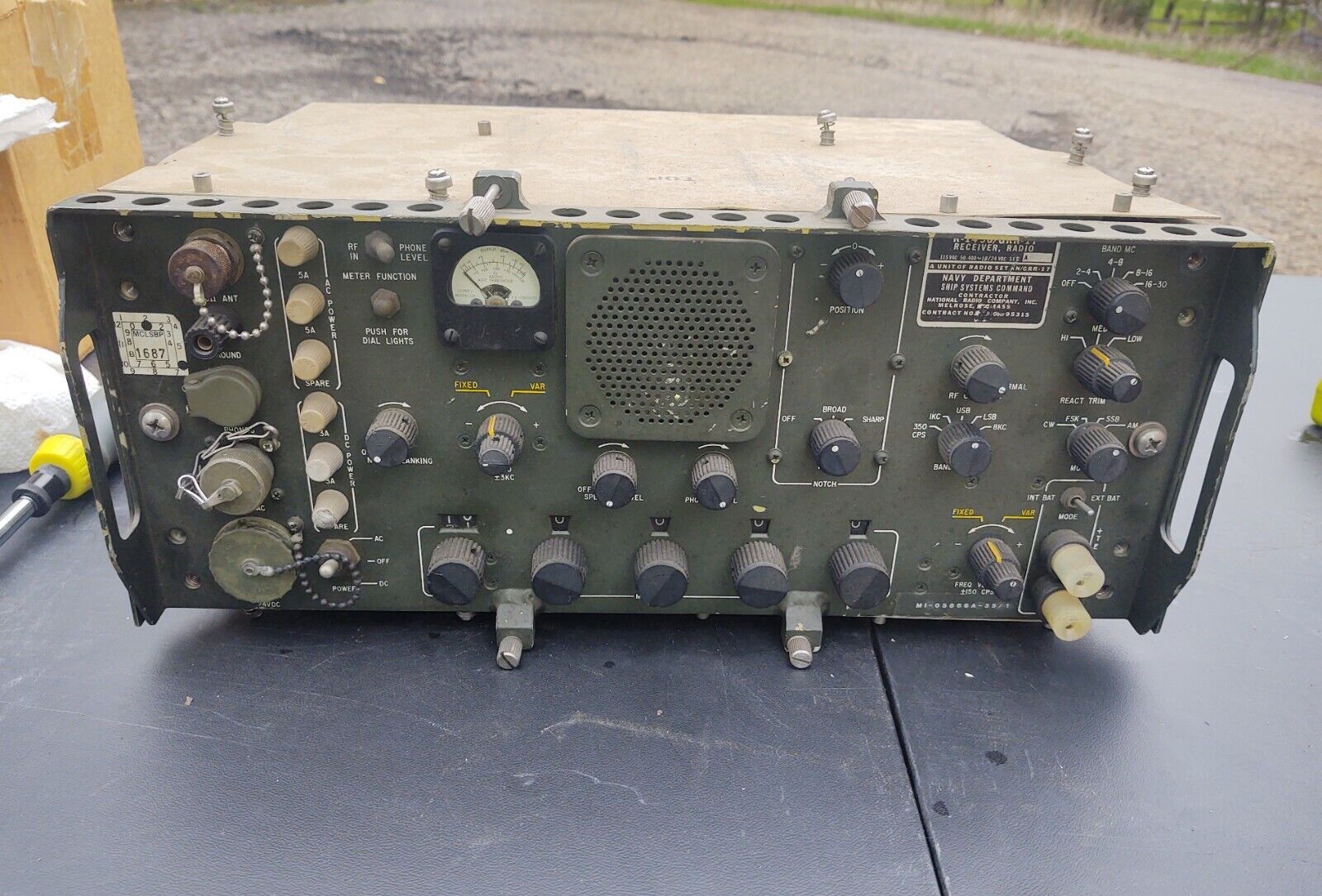Military Radio  R-1490 /  GRR-17 receiver
