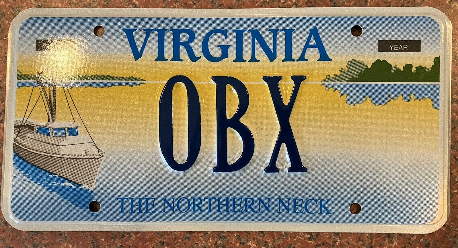 Exp Virginia DMV Iss License Plate Tag Va Personalized Vanity OBX Sign Man Cave
