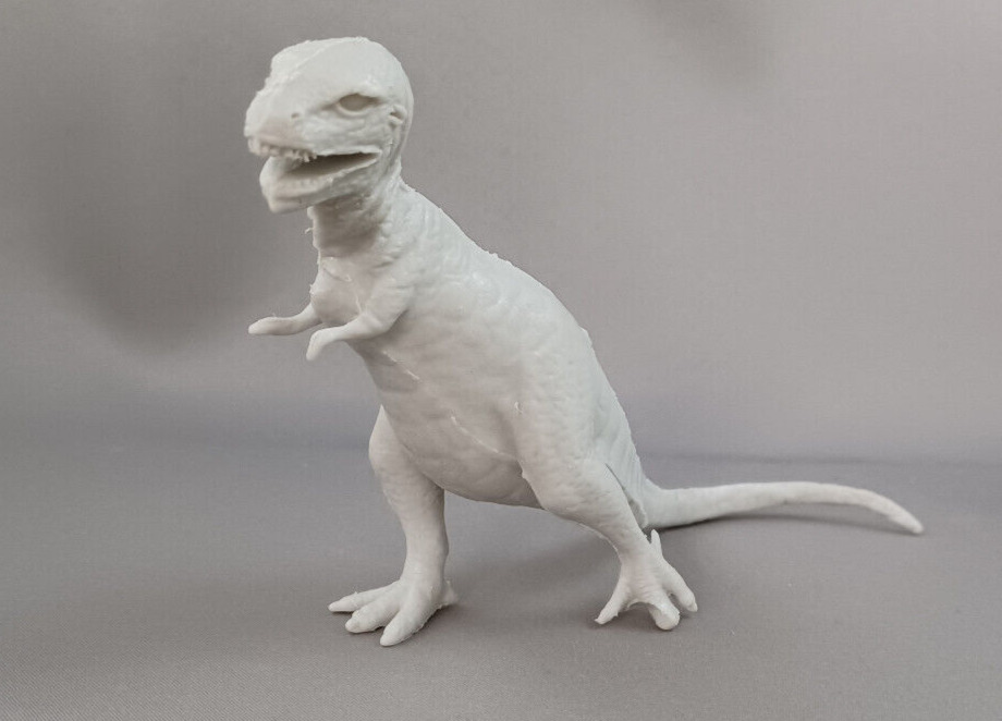 Marx Tyrannosaurus Dinosaur 1970s Prehistoric Playset Vintage Gray Plastic