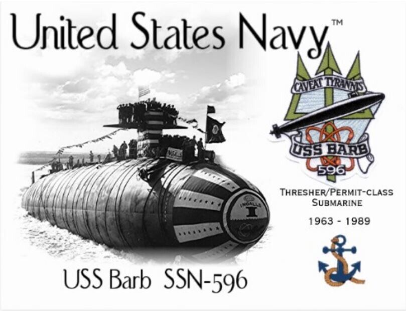 USS BARB SSN-596 SUBMARINE   -  Postcard