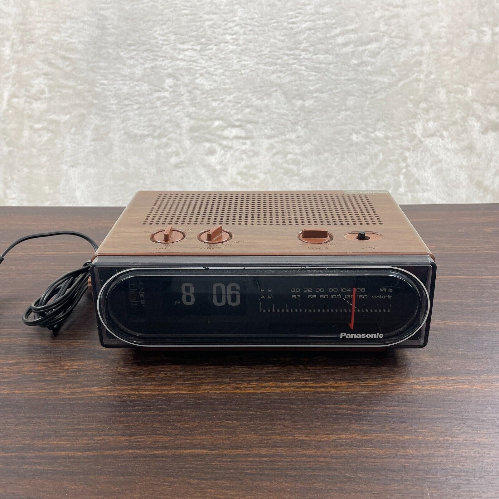 Vtg Panasonic RC 6015 Flip Alarm Clock Radio Back to The Future Tested -No Light