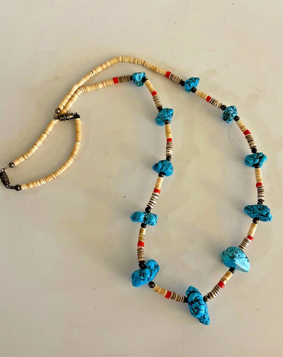 Santo Domingo Heishi / Turquoise Nuggets Necklace