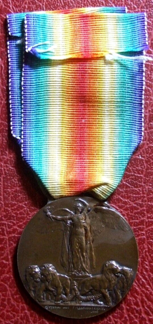 Great War for civilization WWI 1915 - 18 victory angel Inter-Allied Italy medal