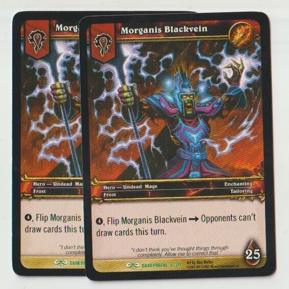 Morganis Blackvein x2 #16 / Dark Portal Eng Wracraft TCG