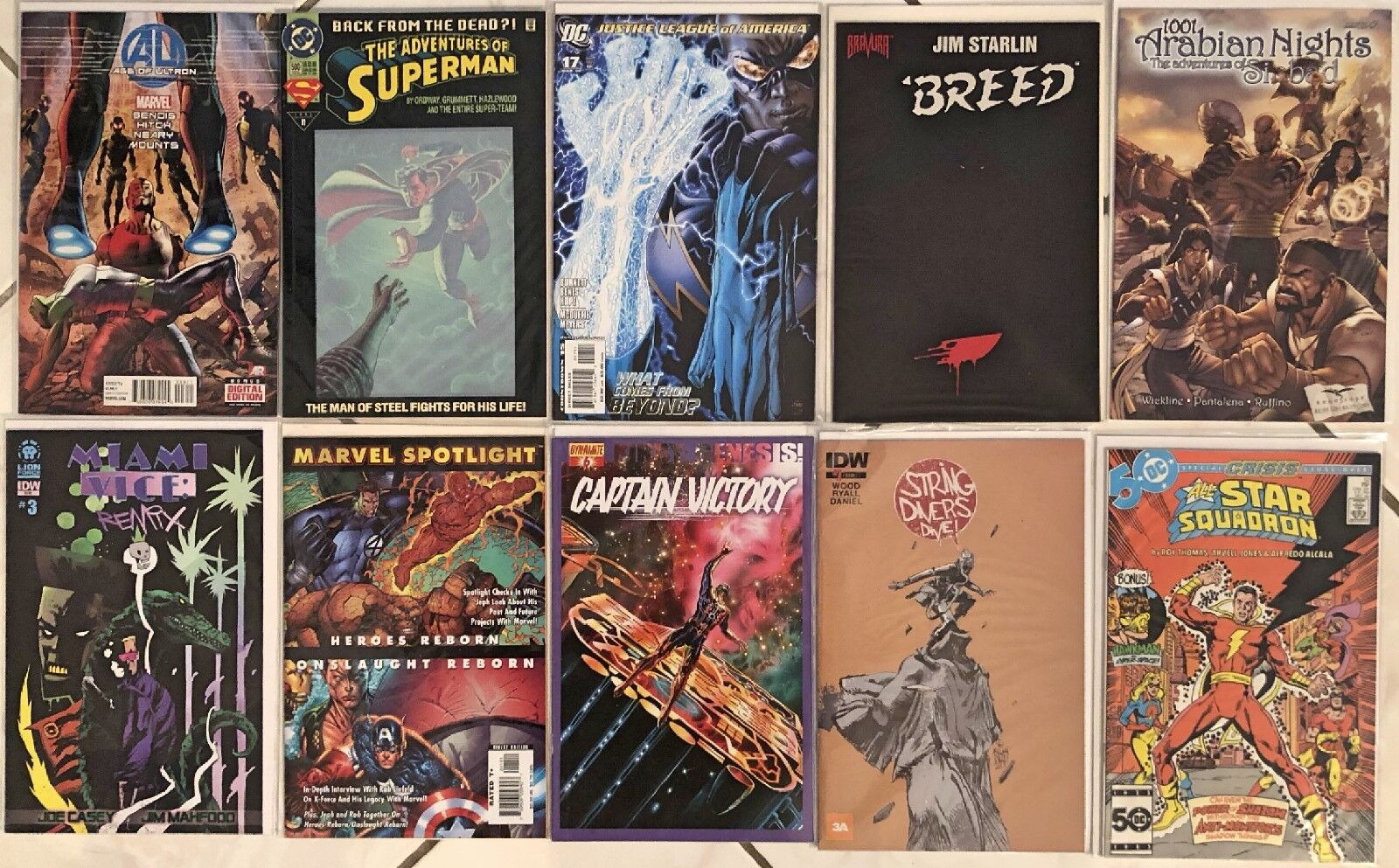10 Comics Superman Breed Justice League Ultron String Captain Victory and more