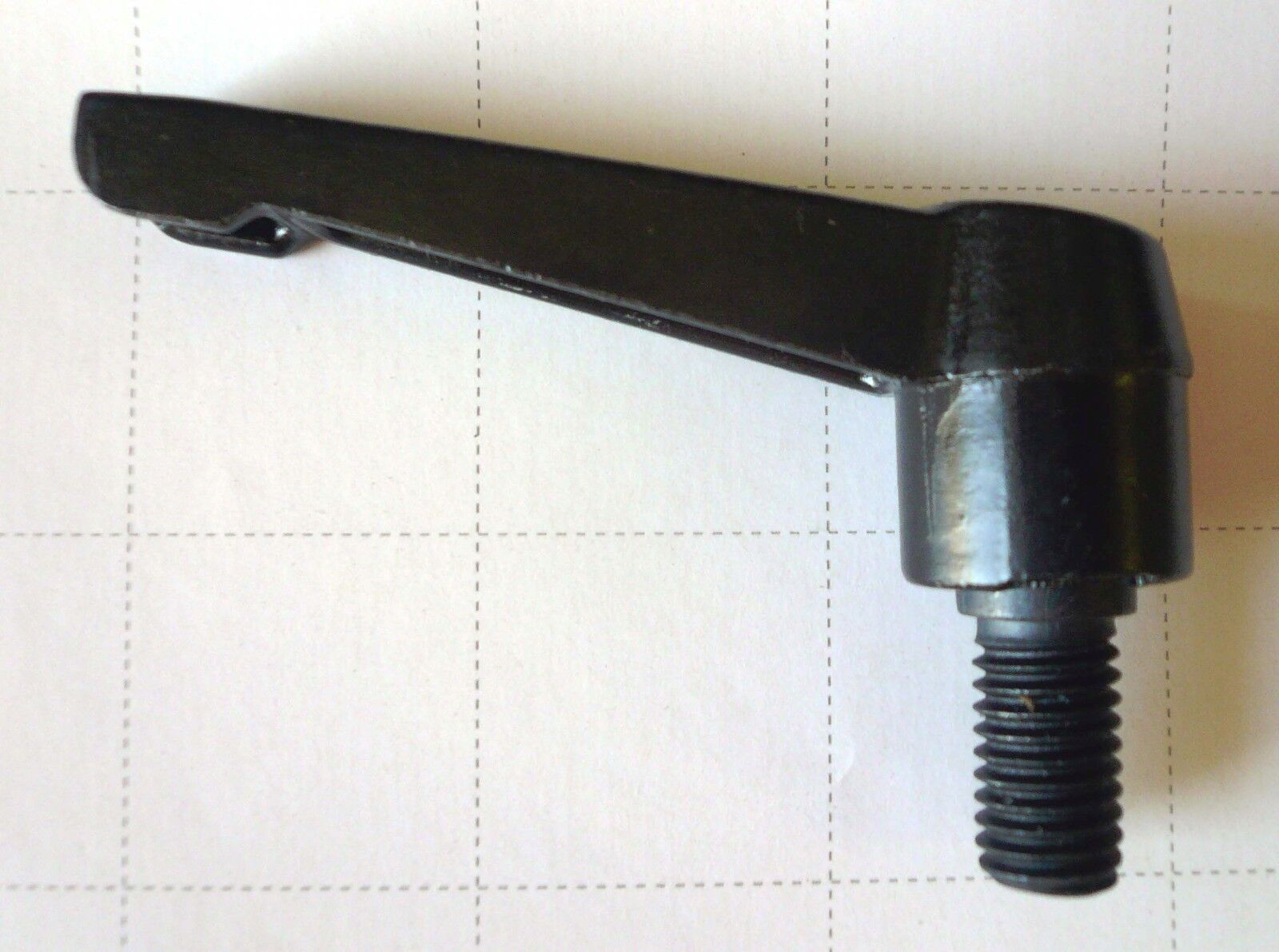 Adjustable Locking Handle Powder Coated Metal M10 x 1.5 x 15mm Threaded Stud