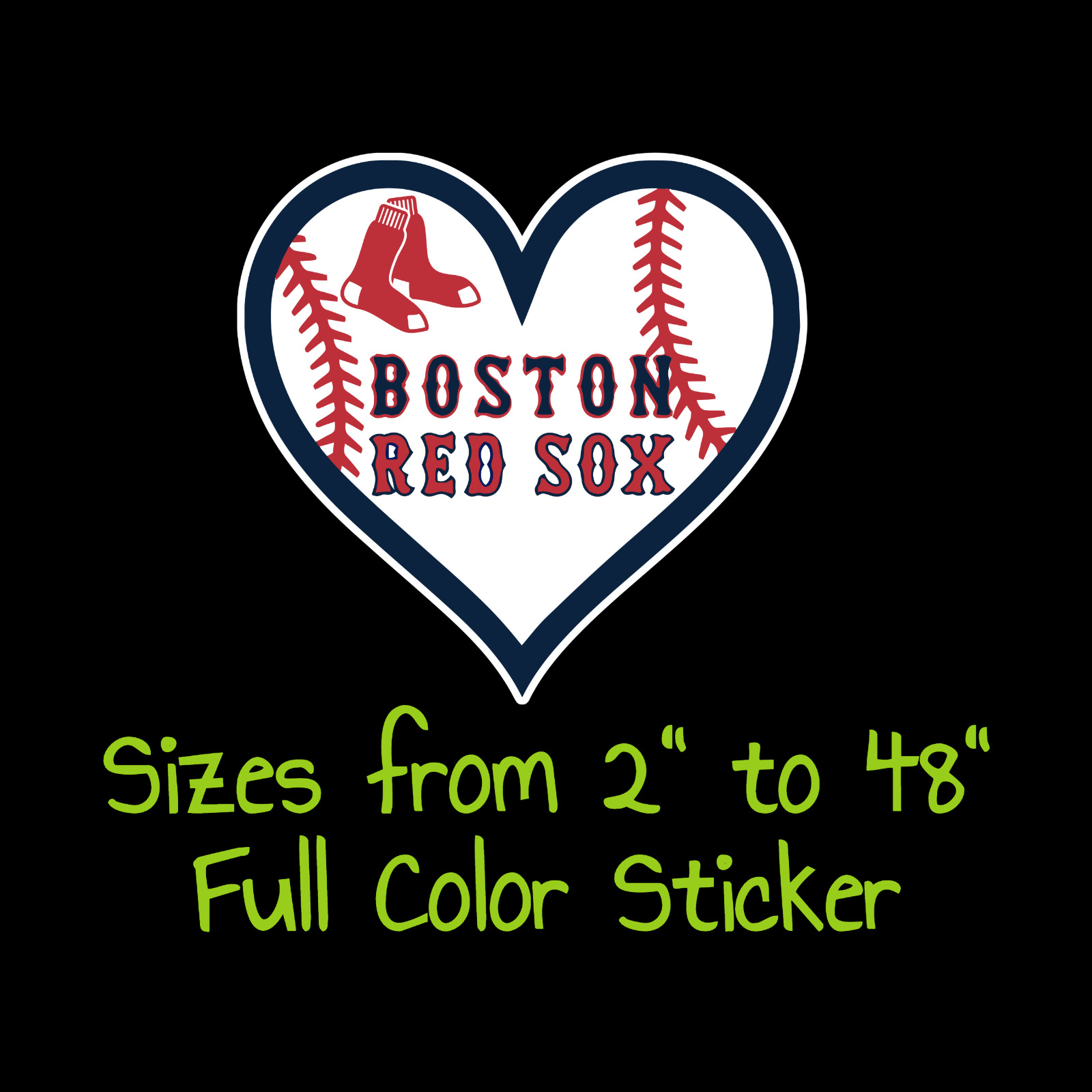 Boston Red Sox Full Color Vinyl Decal | Hydroflask decal | Cornhole decal 8
