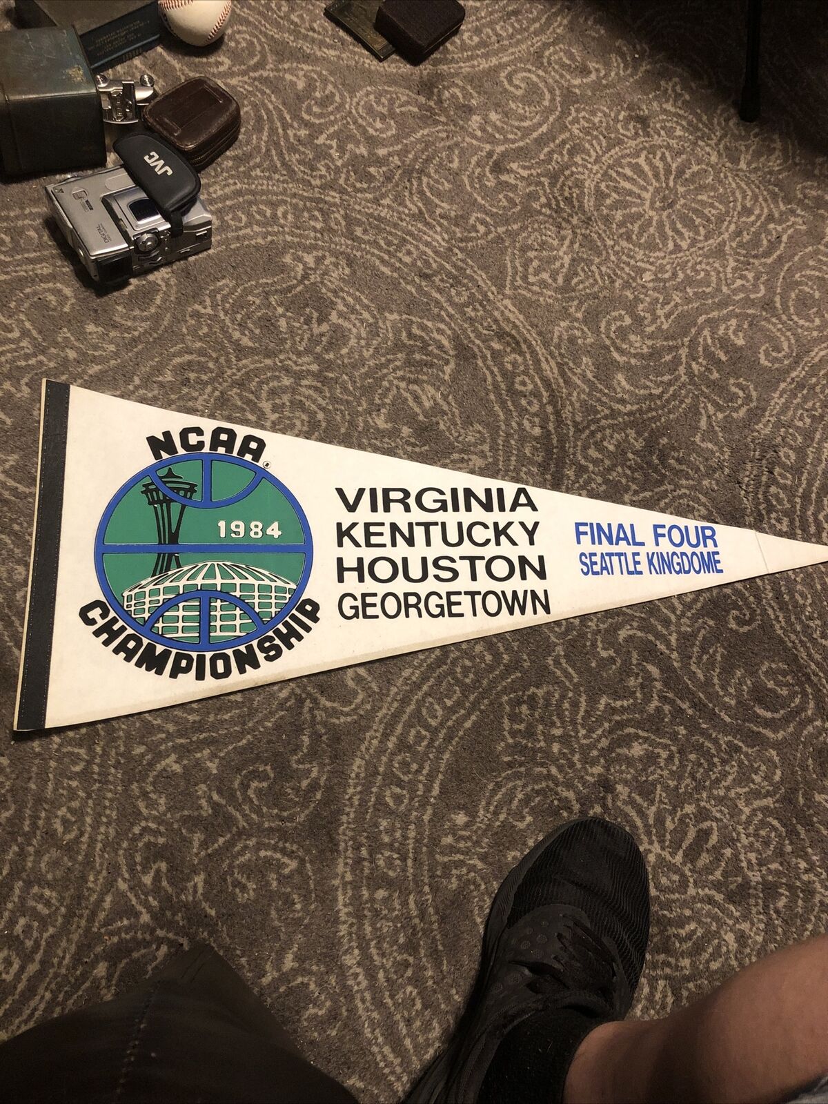 Vintage 1984 Original NCAA Final Four Banner Kentucky Georgetown